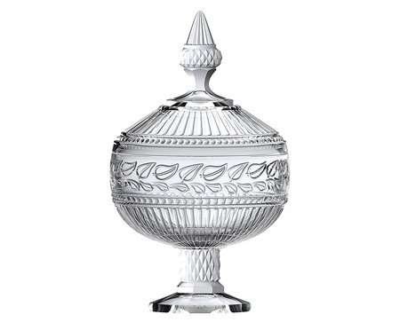 Pote Decorativo com Pé em Cristal Ecológico Republic | Westwing