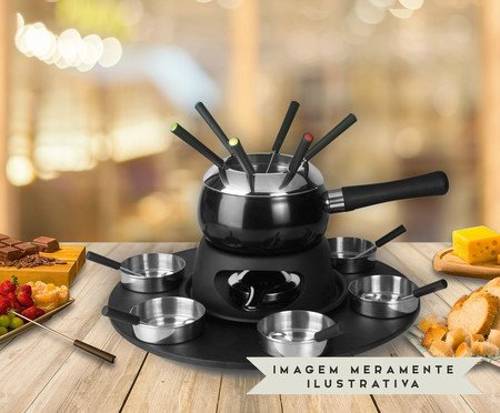 Jogo para Fondue em Inox Carrossel Full | Westwing