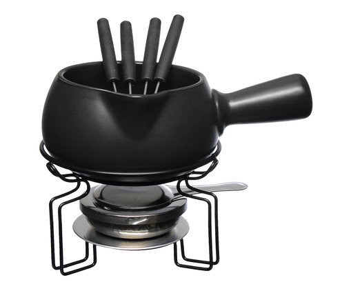 Jogo para Fondue Genebra, Preto | WestwingNow