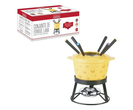 Jogo Fondue Lana Amarelo | Westwing