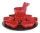 Jogo para Fondue em Inox Mons, Vermelho | WestwingNow
