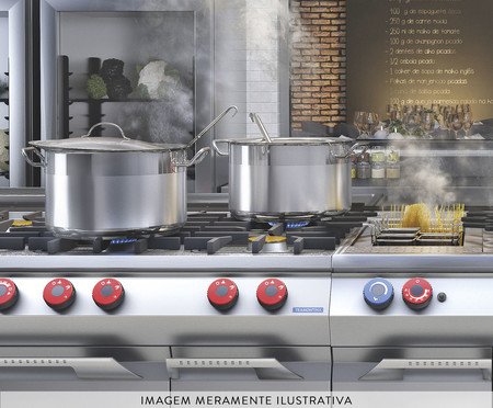 Caçarola Rasa em Inox Profissional | Westwing