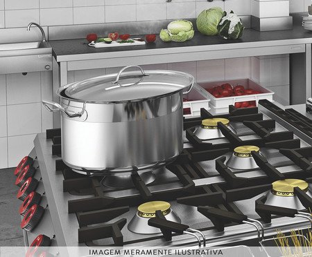 Caçarola Rasa em Inox Professional | Westwing