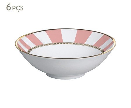 Jogo de Bowls Premium Edition Pink Strip | Westwing