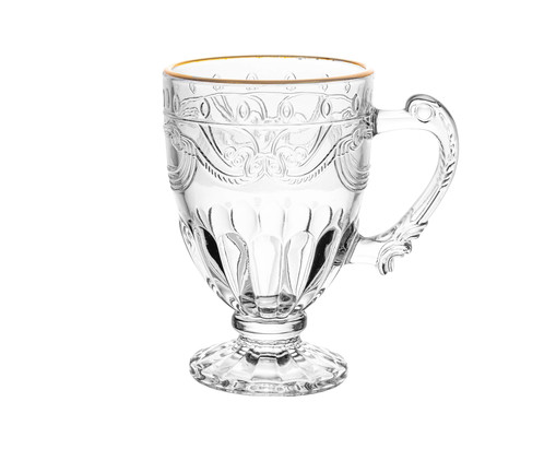 Caneca em Cristal com Fio de Ouro Imperial, Transparente | WestwingNow