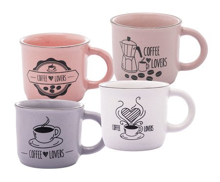 Jogo de Canecas de Café Coffee Lovers | Westwing