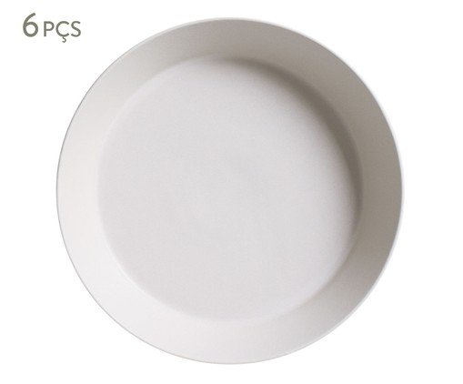 Jogo de Pratos Fundo Neo Vit Cinza, Branco | WestwingNow