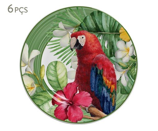 Jogo de Pratos para Pão Macaw, Colorido | WestwingNow