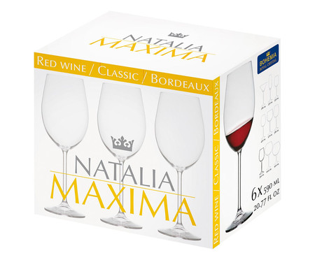 Jogo de Taças para Vinho em Cristal Bohemia Natalia | WestwingNow