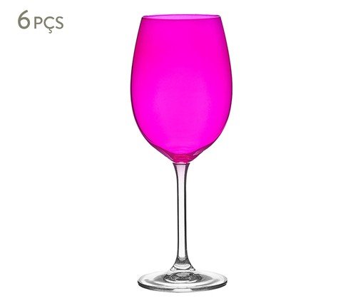 Jogo de Taças para Vinho Tinto em Cristal Affectueux, Rosa | WestwingNow