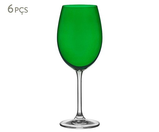 Jogo de Taças para Vinho Tinto em Cristal Communicatif, Verde | WestwingNow