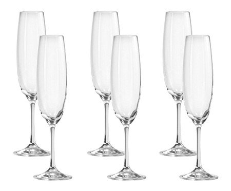 Jogo de Taças para Champagne em Cristal Bárbara | Westwing