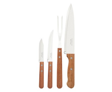 Jogo para Churrasco em Inox Tramontina Dynamic Natural | Westwing