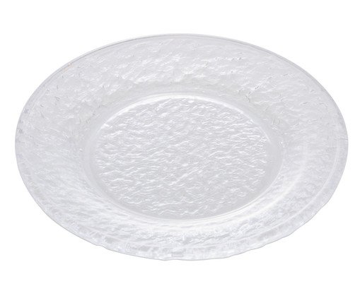 Prato para Sobremesa Martelado Petra, Transparente | WestwingNow