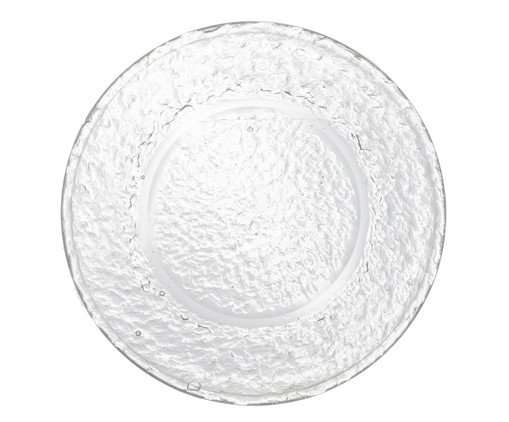 Prato para Sobremesa Martelado Petra, Transparente | WestwingNow
