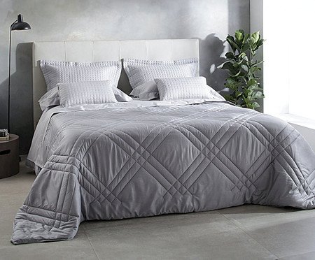 Edredom Bud Vision Cinza 270 Fios | Westwing