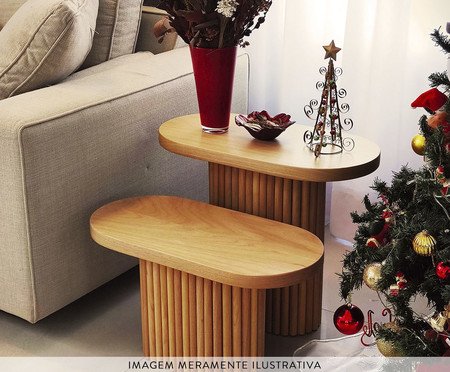 Conjunto com 2 Mesas Laterais Noa Jatoba | Westwing