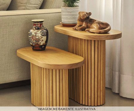 Conjunto com 2 Mesas Laterais Noa Freijó | Westwing