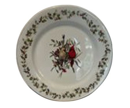 Prato Raso em Porcelana Cardinais | Westwing