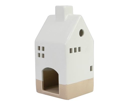 Casinha Porta-Vela em Cerâmica I - Branco, white | WestwingNow