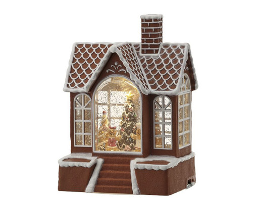 Globo de Neve Casinha com Led Gingerbread, brown | WestwingNow