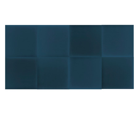 Cabeceira Modular em Veludo Duni Square - Azul Prussia