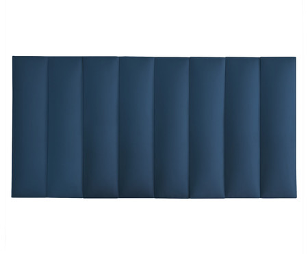 Cabeceira Modular em Veludo Duni Linear - Azul Prussia