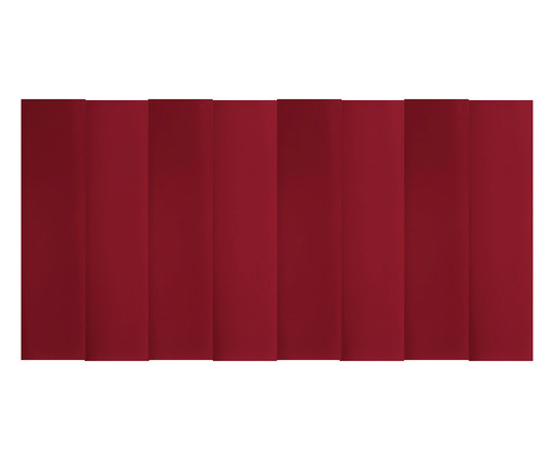Cabeceira Modular em Veludo Duni Linear - Rubi, Vermelho | WestwingNow