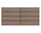 Cabeceira Modular em Veludo Duni Linear Horizontal - Marrom Hindu, Marrom | WestwingNow