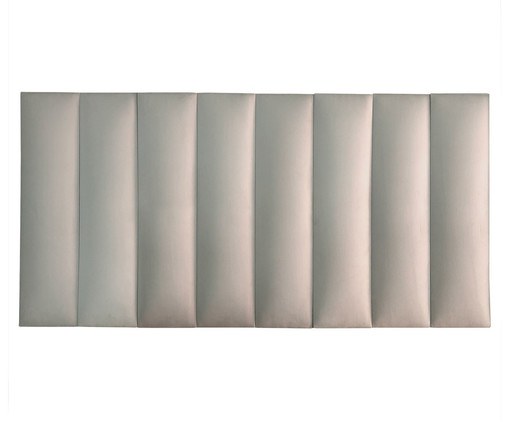 Cabeceira Modular em Veludo Duni Linear - Off White, Off White | WestwingNow