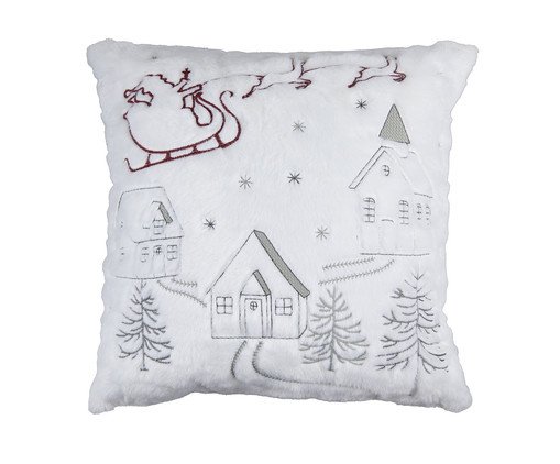 Capa de Almofada Natalina com Bordado Rheine - Branca, white | WestwingNow
