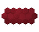 Cabeceira Modular em Veludo Duni Favo - Rubi, Vermelho | WestwingNow