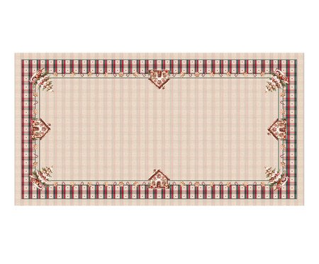 Toalha de Mesa Natalina A Magia dos Biscoitos III - Creme | Westwing