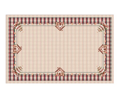 Toalha de Mesa Natalina A Magia dos Biscoitos II - Creme, beige | WestwingNow