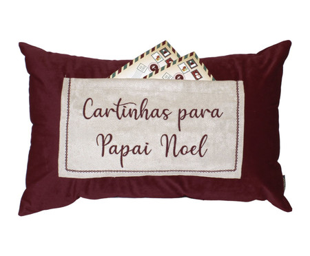 Almofada Natalina Cartinhas para O Papai Noel - Creme