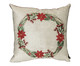 Almofada Natalina Guirlanda Poinsettia com Bordado - Bege, beige | WestwingNow