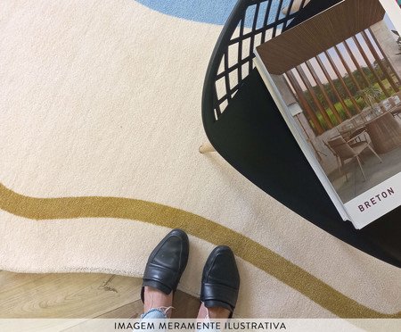 Tapete Moriah Coleção Sala Forms Rocks Azul | Westwing