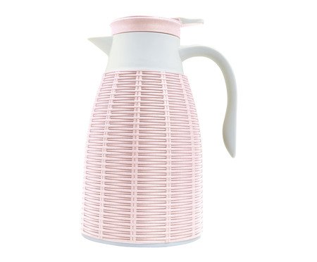 Garrafa Térmica Rattan Rosa Claro | Westwing