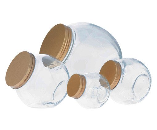 Jogo de Potes Herméticos Regina, Transparente | WestwingNow