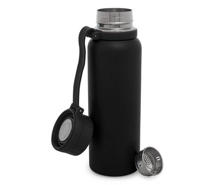 Garrafa Térmica em Inox Explorer Preta | Westwing