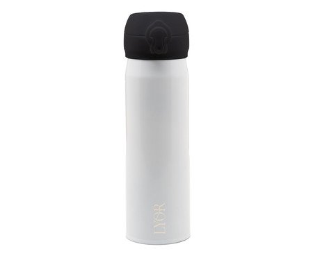 Garrafa Térmica em Inox Dupla com Tampa Flip Branca | Westwing