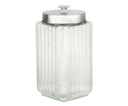 Porta-Mantimentos Claire Prateado, Transparente | WestwingNow
