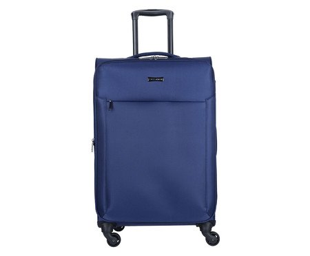 Mala de Viagem Grande Ultralight 5 com Rodas 360° Azul Marinho