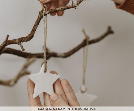 Jogo de Pendentes Estrelas em Porcelana | Westwing
