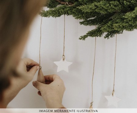 Jogo de Pendentes Estrelas em Porcelana | Westwing