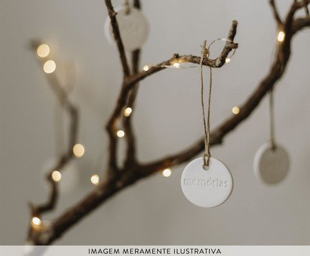 Jogo de Pendentes em Porcelana Amor, Memória, Vida e Família | Westwing