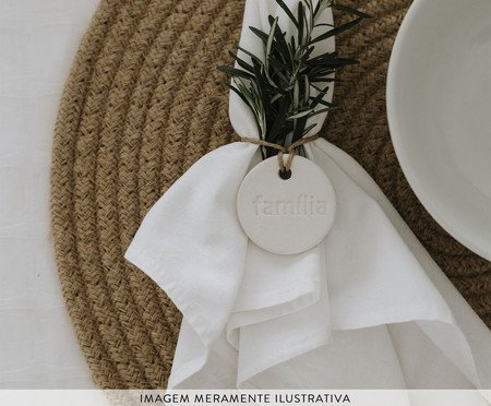 Jogo de Pendentes em Porcelana Amor, Memória, Vida e Família | Westwing