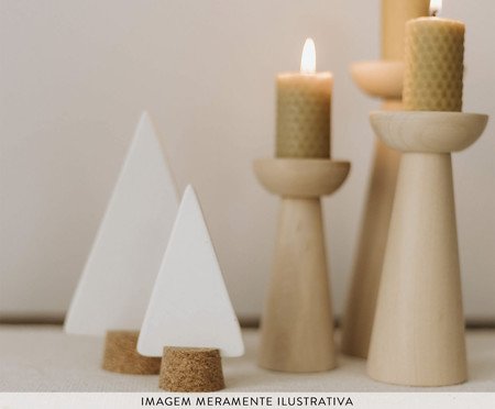 Jogo de Adornos Árvores Natalinas em Porcelana - Branco | Westwing