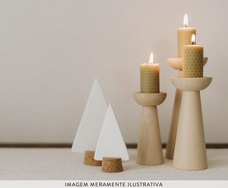 Jogo de Adornos Árvores Natalinas em Porcelana - Branco | Westwing