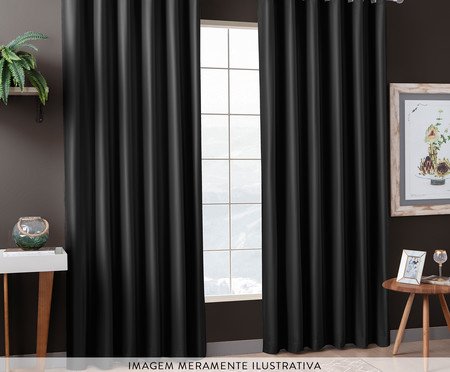 Cortina em Veludo Sued Casa Preta | Westwing
